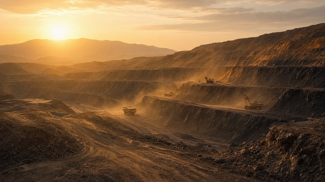 Terraced earth landscape representing responsible resource development